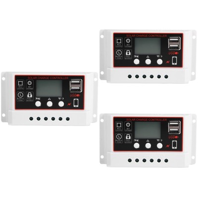  Set of 3 Solarpanel-regler Solaraufladegeräte Solarladungsbehörde
