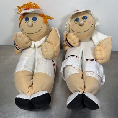 Vtg HUGACHUM by Vivian Patch Factory Plush House Slippers - Tennis - RARE - READ