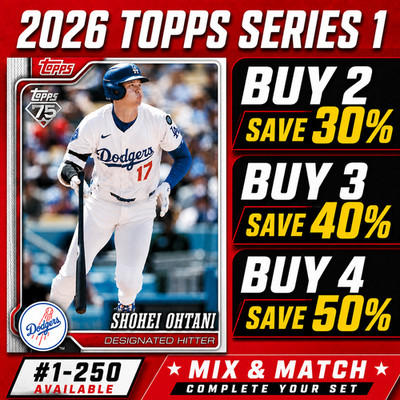 2026 Topps Series 1 Baseball Base Set Singles #1-250 You Pick Complete Your Set