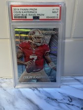 2014 Panini Prizm Colin Kaepernick #179 Light Blue Wave Prizm PSA 9 /99 49ers