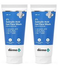 The Derma Co. 2 Salicylic Acid Gel Face Wash For Oily Skin 100 ML X 2 F/S.