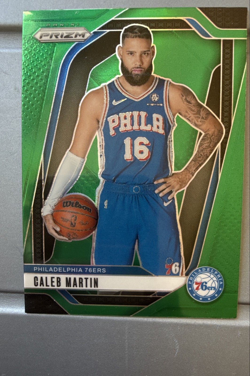2024-25 Panini Prizm Caleb Martin Choice Green Prizm /8 76ers SSP