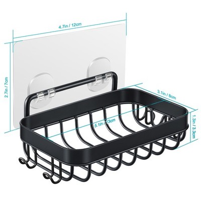 Suction Cup Shower Soap Dish Holder Self Draining Bathtub Holders
