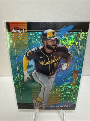 2026 Topps Finest 173 Jackson Chourio Aqua Refractor 59/199 Milwaukee Brewers