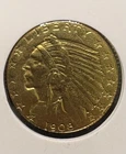 US Gold Indian Head Eagle Back 1908