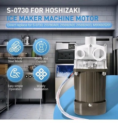 For Ice Machine Motor Replacement for Hoshizaki S-0731 w/plate 16'' Cable Plug