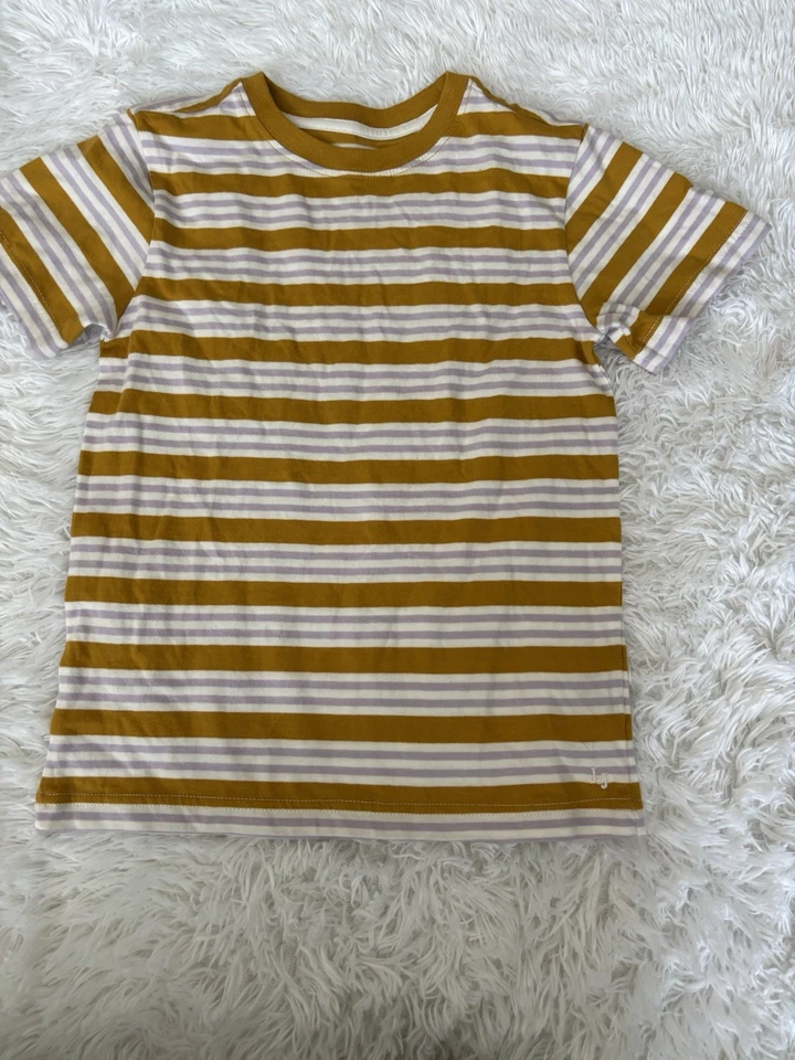 Janie & Jack niños talla Camiseta a rayas diseño amarillo 7. Lindo, excelente estado Foto 3 de 4