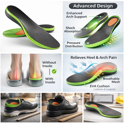 Xstance Insoles Plantar Fasciitis Arch Leg Support Insoles Fit for Men & Women