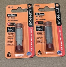 Techni Edge TE01-183 #18 Hobby Blades 2-Pack ( 10 blades Total ) Made in USA NOS