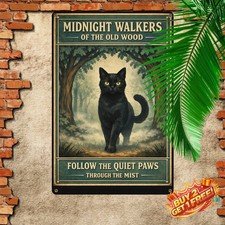 Time I Picked Up A Black Cat Metal Tin Sign Home Decor 8x12