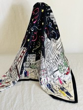 Vintage Talbots New York City Celebration at Millenium Silk Scarf