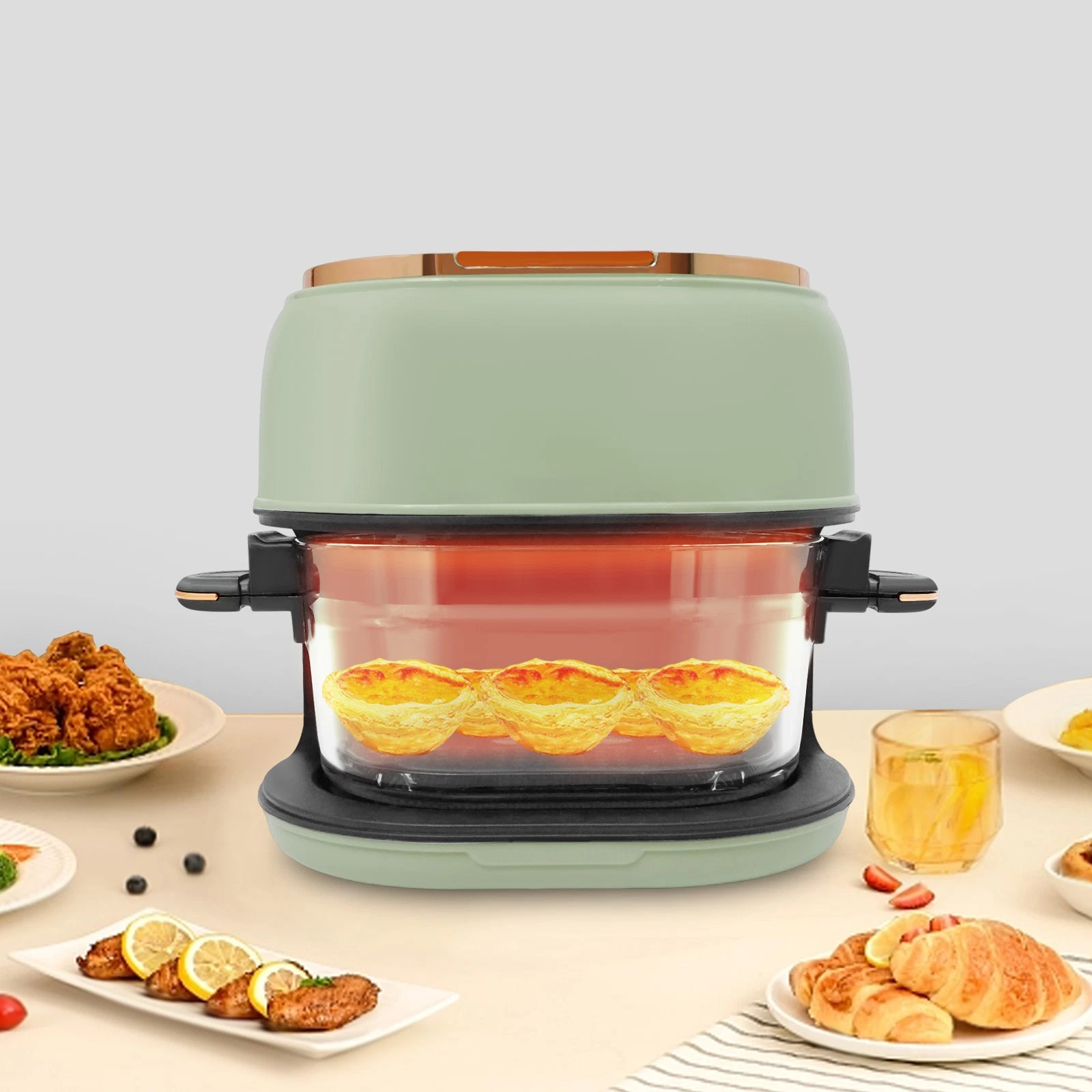 Hot Air Fryer, Large Air Fryer, Visible Glass Air Fryer