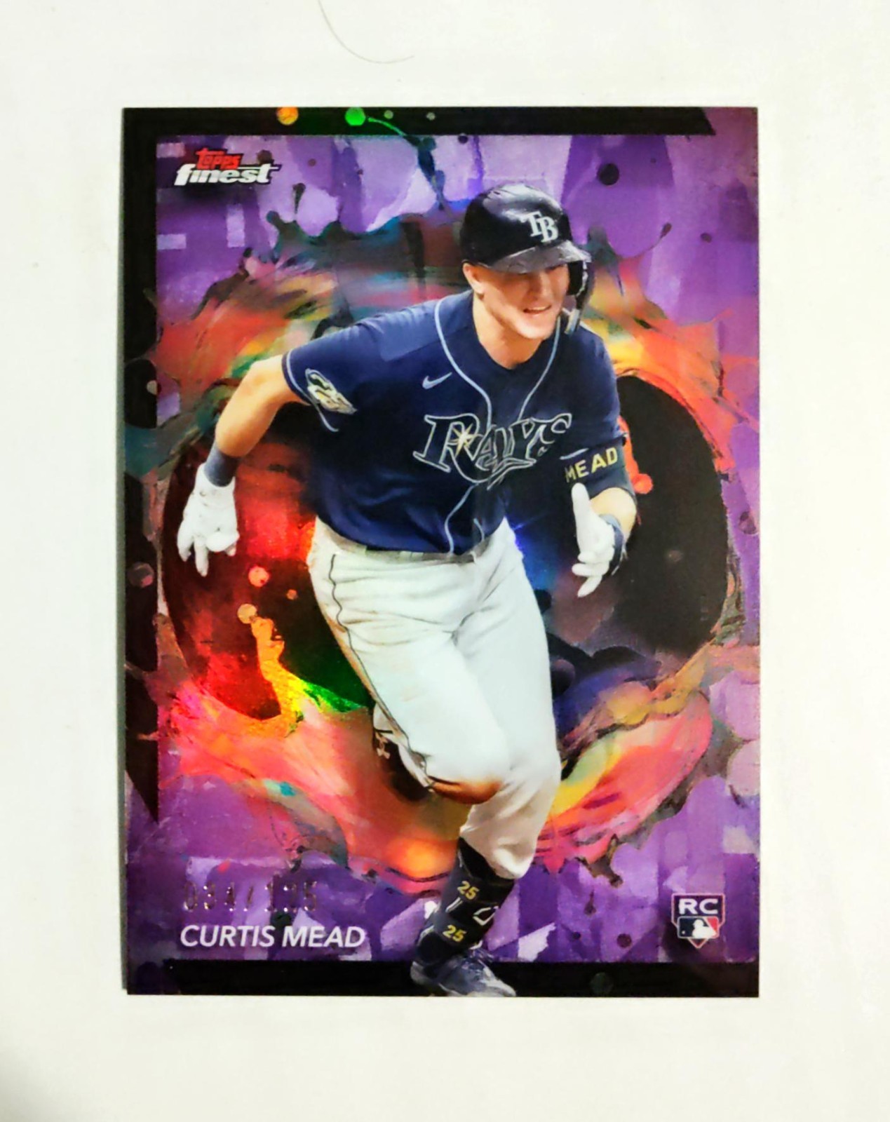 Curtis Mead 2024 Topps Finest RC #288 Rookie PURPLE REFRACTOR 034/125 z57