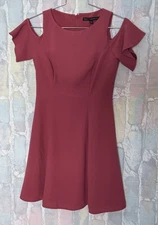 White House Black Market Womens Fit and Flare Mauve Dress Size 0