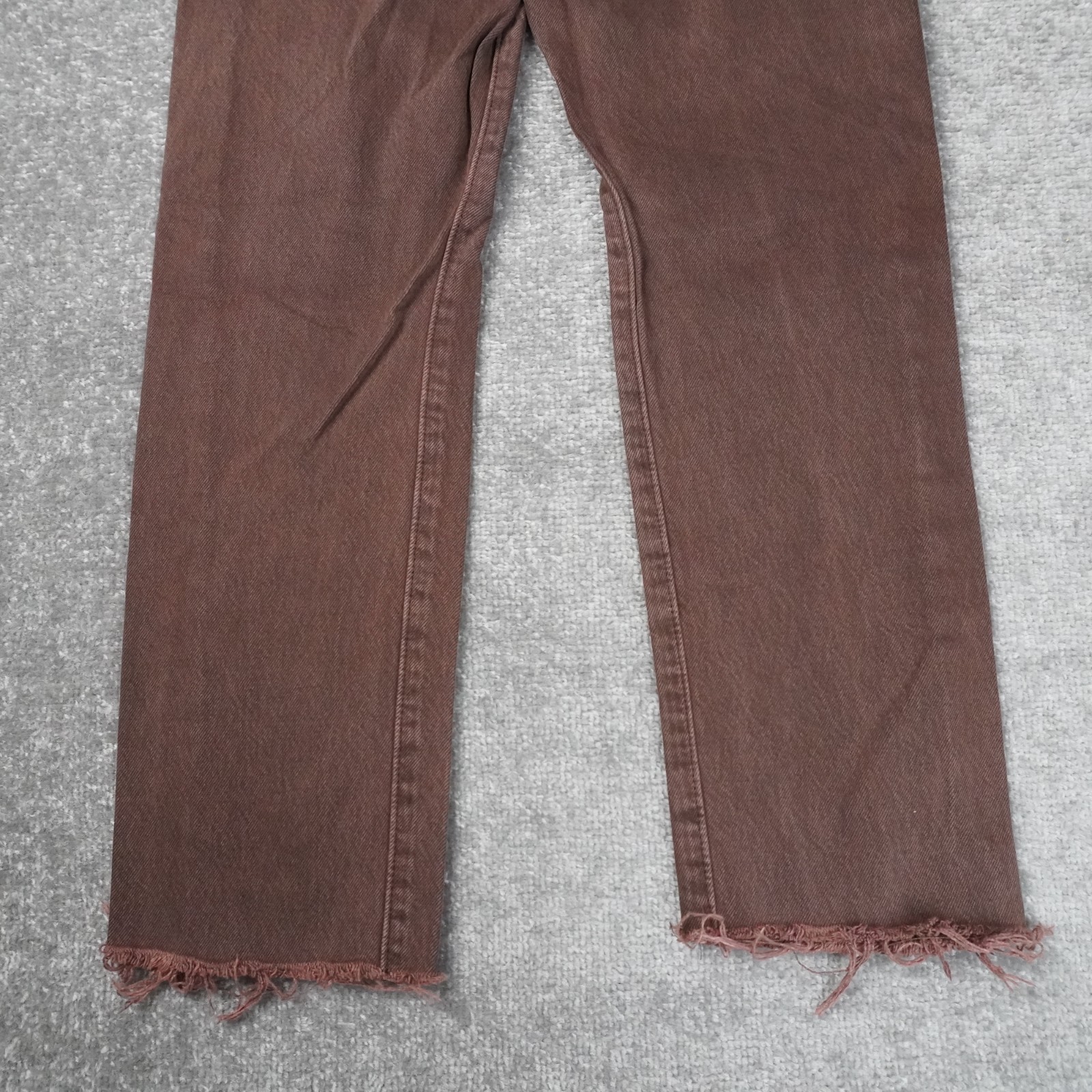 Levi's 501 Straight Leg Cropped Womens 24x27 Brown Dark Wash Denim Jeans thumbnail 11