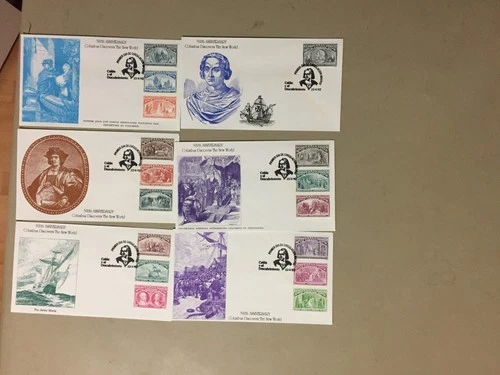 Set of six Spain Christophor Columbus fdc