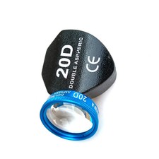 Nuevo Lente Oftálmica 20D Doble Color Azul Asférico Con Caja Protectora