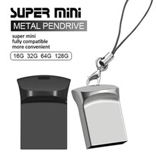 Mini Metal USB Flash Drive 4/8/16/32/64 GB Ultra Fit Memory Stick with Keychain