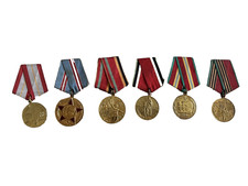 WW II Soviet Jubilee Medals 20, 30, 40, 50, 60, 70 Years AF Anniversary Lot 6