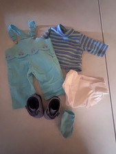 AMERICAN GIRL BITTY BABY TWINS DOLL PLAY MEET OUTFIT BOY 5 PC SET MISSING SOCK