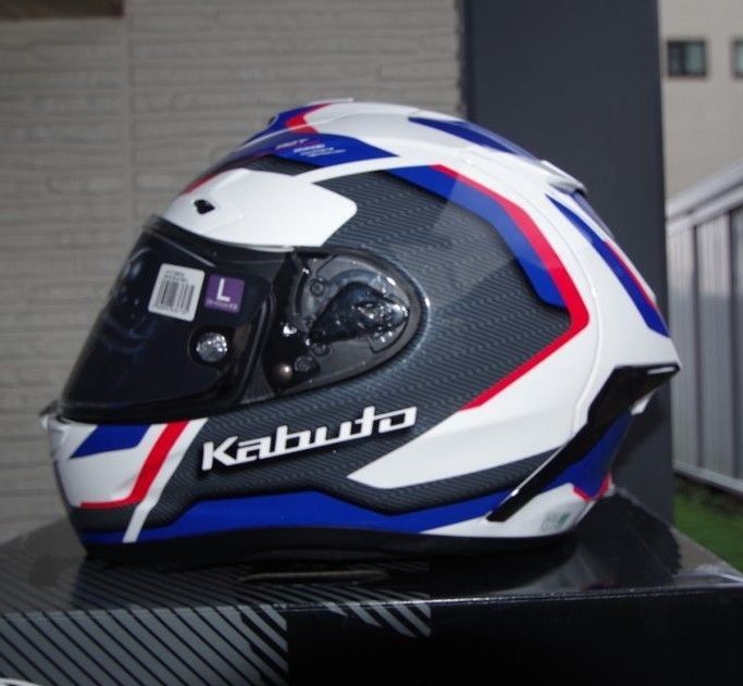 OGK Kabuto F-17 ZESTAL Full Face Helmet White Blue Red Size L