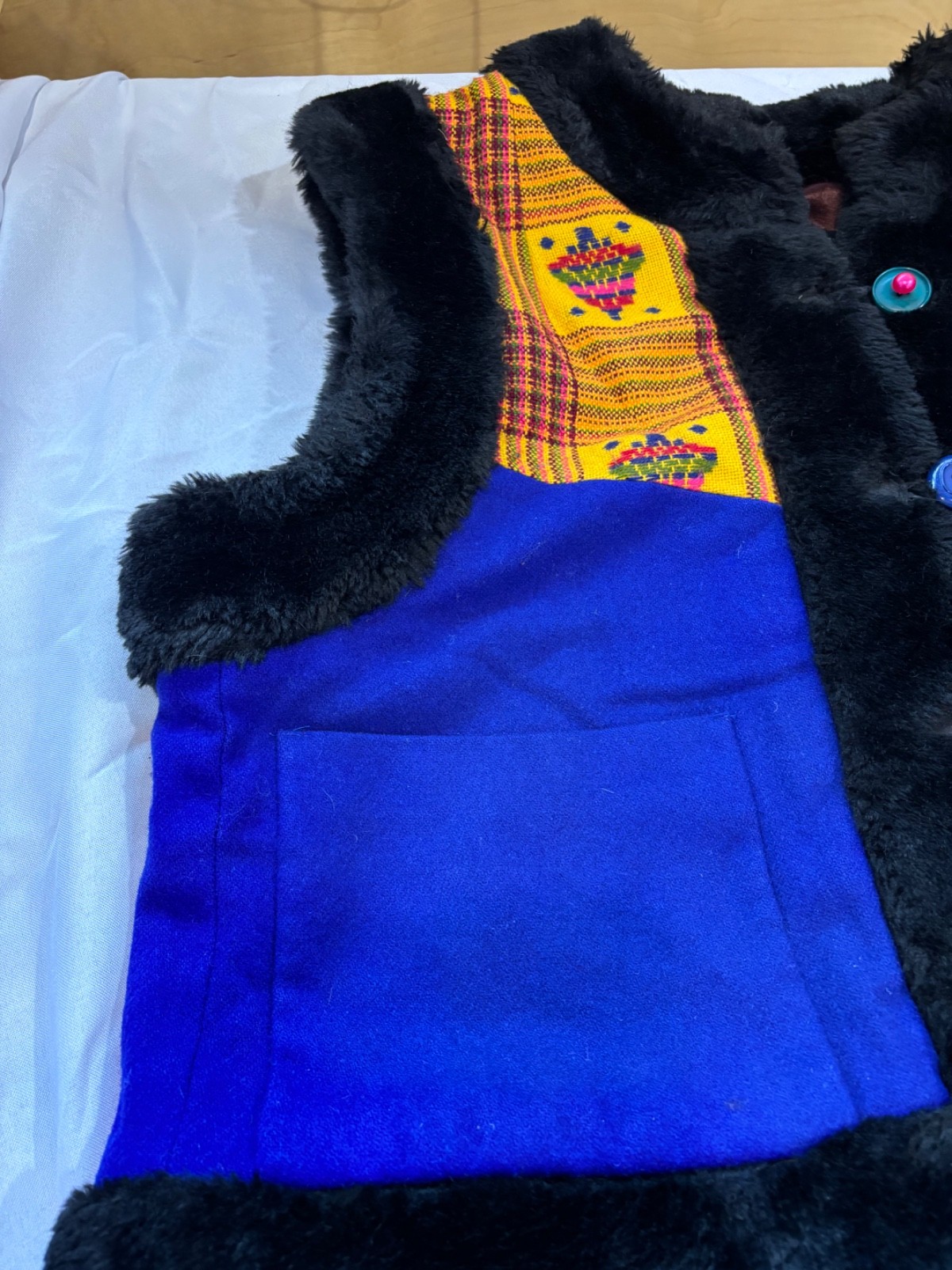 BaaBaaZuZu Patchwork Up-cycled Wool Button Sweate… - image 8