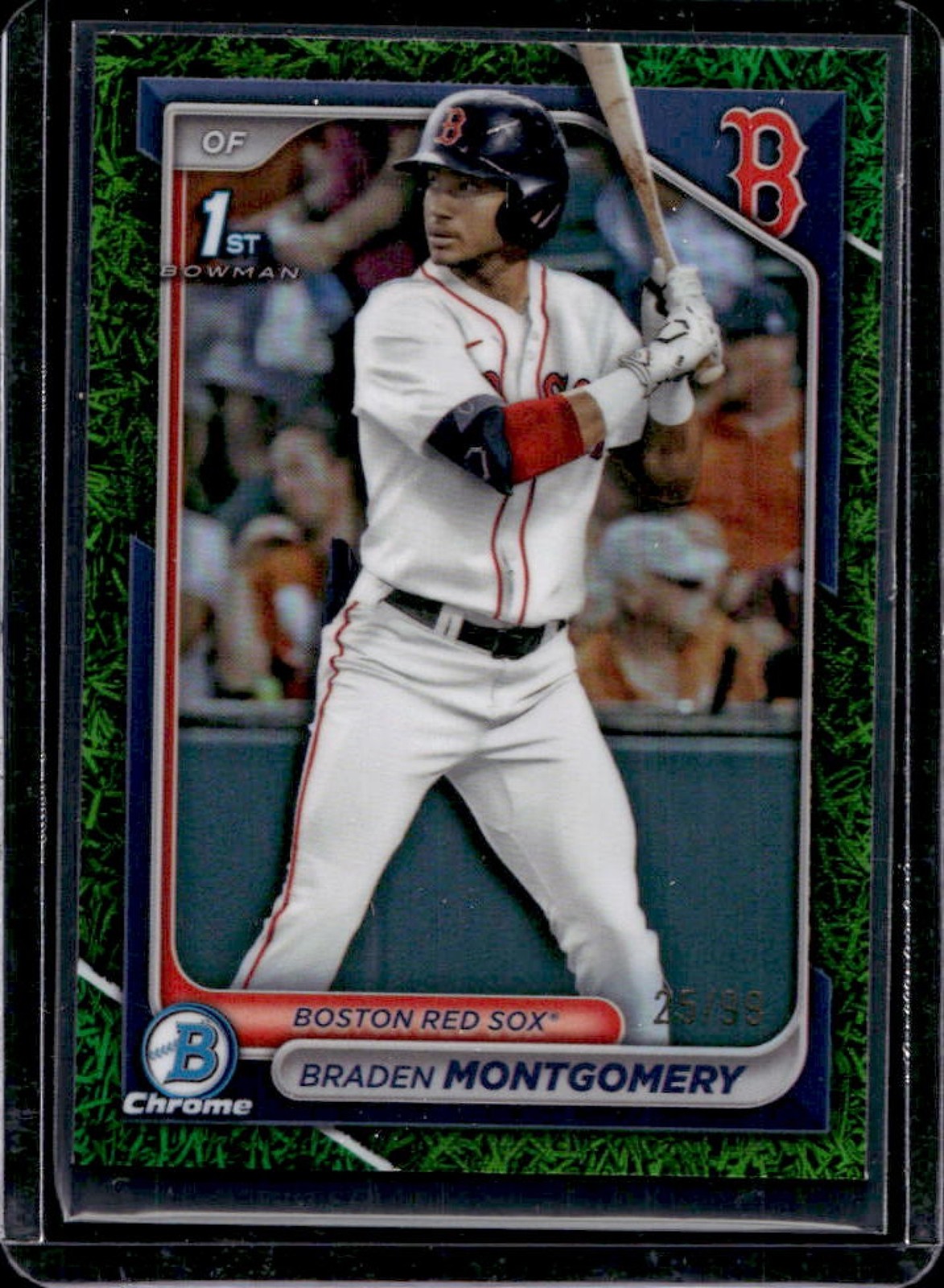 2024 Bowman Draft Braden Montgomery Chrome Green Grass Refractor 1st #25/99
