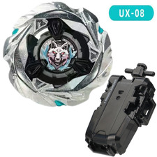Beyblade Burst UX-08 Schwarz Silber Wolf Master Spinning Top Gyro w/ Launcher