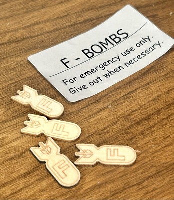 F Bombs Limited Supply For Emergency Use Only Wooden Hand Crafted F ...