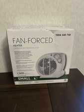 1500W Fan Forced Portable Space Heater Small Room Adjustable Thermostat White