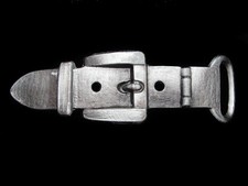 OE13167 VINTAGE 1970s FAUX TRADITIONAL BUCKLE LOOP FASHION BELT BUCKLE