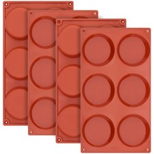 Ocmoiy 3 Inch Egg Mold for Breakfast Sandwiches Round Silicone Muffin Top/Egg