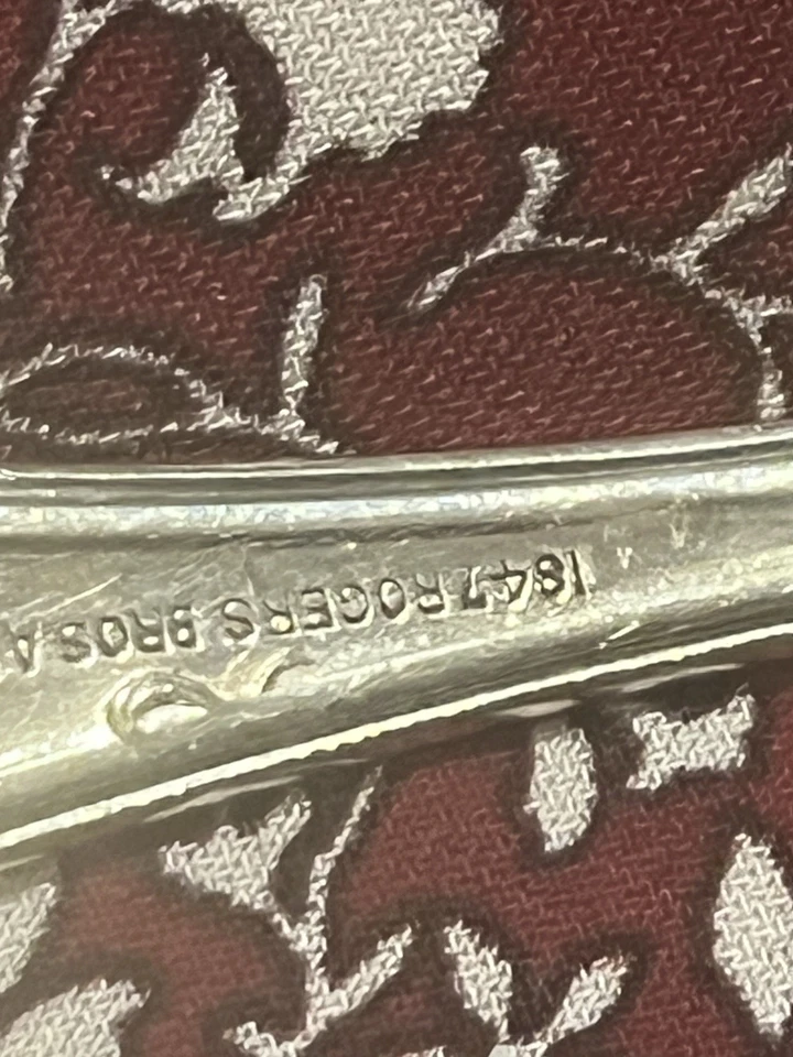 Antigua cuchara para servir uva 1847 Rogers Bros patrón "vintage" Foto 4 de 4