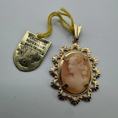Pendentif Camée Plaque Or  - Ancien Stock De Bijoutier - Photo 1/2