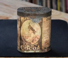 Antique 1900’s W.H. Baker Best Cocoa Tin-Winchester, Virginia