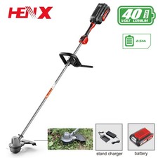 HENX Cordless String Trimmer 40V Brush Cutter 600W w/ 2.5 AH Battery Charger