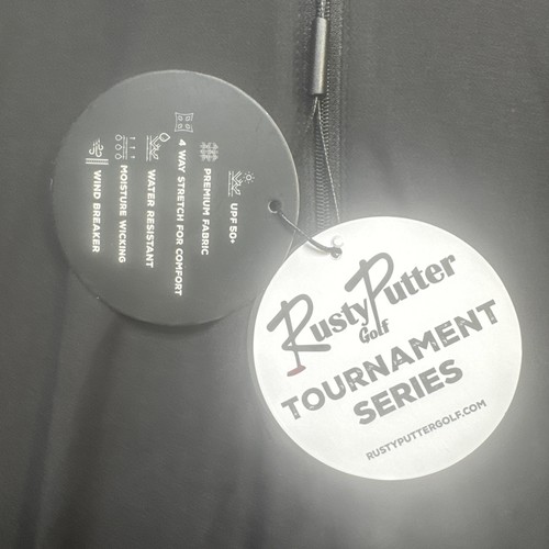 Rusty Putter golf 1/2 zip windbreaker black performance upf 50+ men’s 2xl - 第 3/8 張圖片