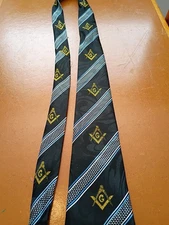 Freemason Masonic Handmade Steven Harris Tie with Cross and Compass G Symbol