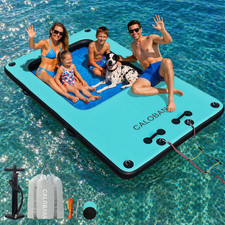 Inflatable Floating Dock with Ladder - Perfect Lake Raft for Adults