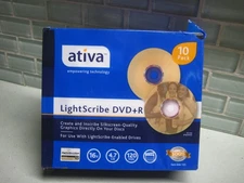 Ativa™ LightScribe™ DVD+R Recordable Media w/Jewel Cases, 4.7GB/120 Min. Pack/10