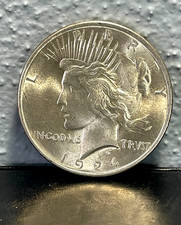 1924 Peace Dollar Uncirculated Lightly Toned Choice GEM! Satin Smooth Surfaces