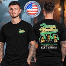 Jonas Brothers Merch Burning Up All Over Again Boston MA T-Shirt Reprint
