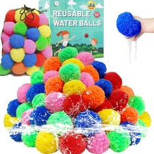 BEFANS 60 Pcs Reusable Water Balls Reusable Water Balloons for Outdoor NEW