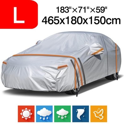 NEVERLAND Full Car Cover All Weather Protection Anti-UV Dust Fit 4.3m-4.6m Sedan