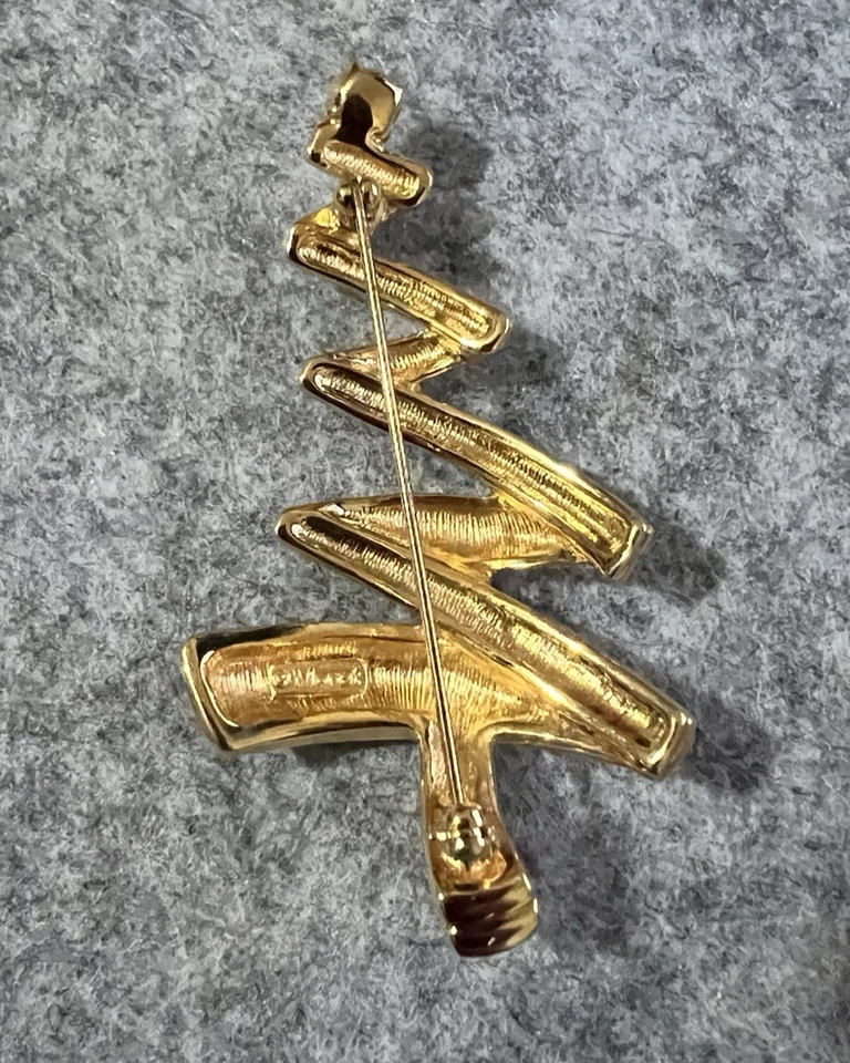 Broche de pedrería de árbol de Navidad abstracto Monet de colección Foto 4 de 4