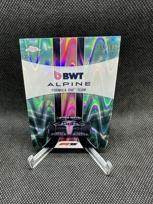 2025 Topps Chrome Formula 1 BWT Alpine F1 Logo Aqua Refractor #/199