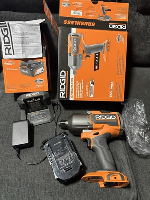#ad RIDGID 3 4 R86215 Brushless 18V Impact Wrench Heavy Duty w Charger Battery $225.00