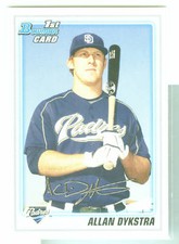 Allan Dykstra Tampa Bay Rays 2010 Bowman Baseball