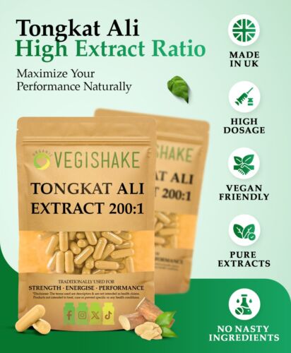TongkatExtract 200:1 Muscles Bodybuilding T Levels Clean UK British Supplements - Picture 2 of 16