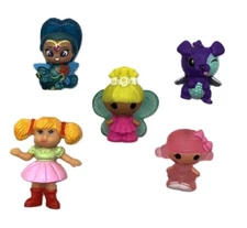 Lot of 5 Mini Toys Teenie Genie, CPK Lalaloopsy Tinies Hatchimals 1-1 1/2 Inch